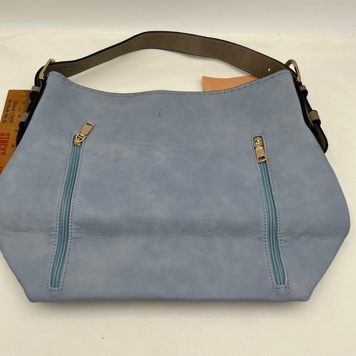 Jen & Co NWT Light Blue Hobo Shoulder Bag Vegan Leather Handbag Purse M1816 - Picture 5 of 8