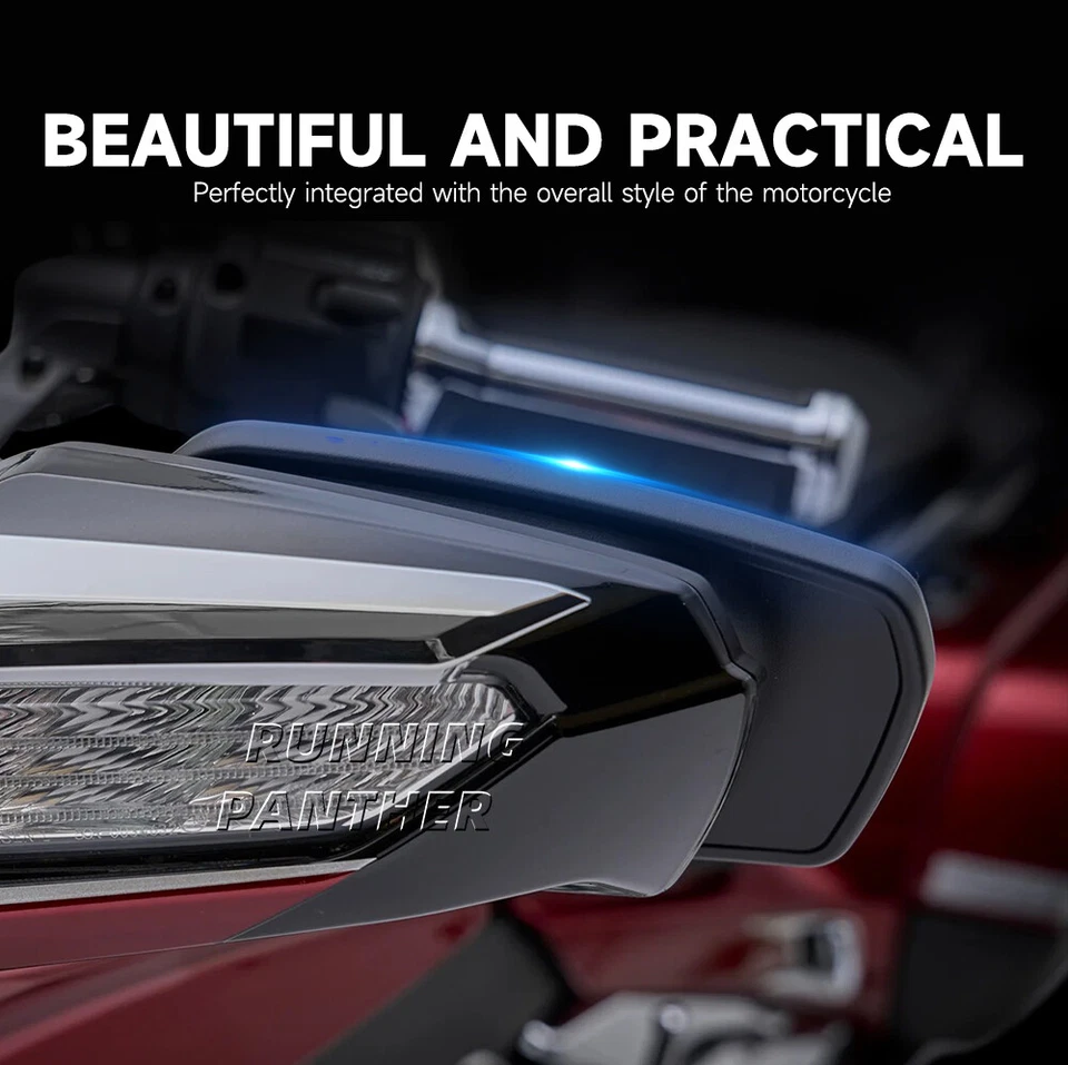 Side Mirror Extender Convex w/ Sequential Turn Signal For Honda Gold Wing GL1800 - Image 4 of 4