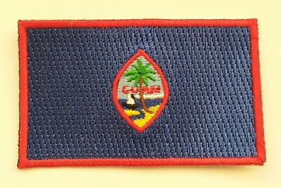GUAM FLAG PATCH Embroidered Badge Iron Sew 3.8cm x 6cm Guåhån American Pacific