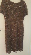 Precis Petite stunning beaded sequin dress size 10 VGC FREE P&P