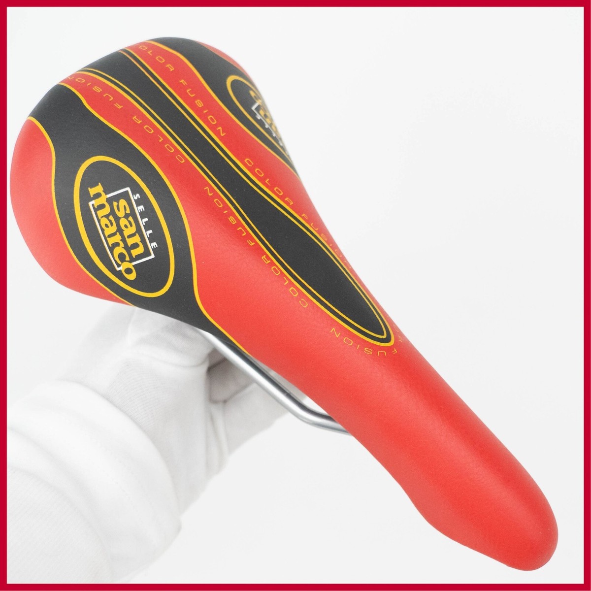 Selle San Marco Vintage Rouge – NOS, Fusion, Course Vélo Route, Acier, Vintage