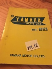 Yamaha Parts Lista RD125 First Edizione 1973 Catalogo Pezzo Scorta Rd 125 125RD