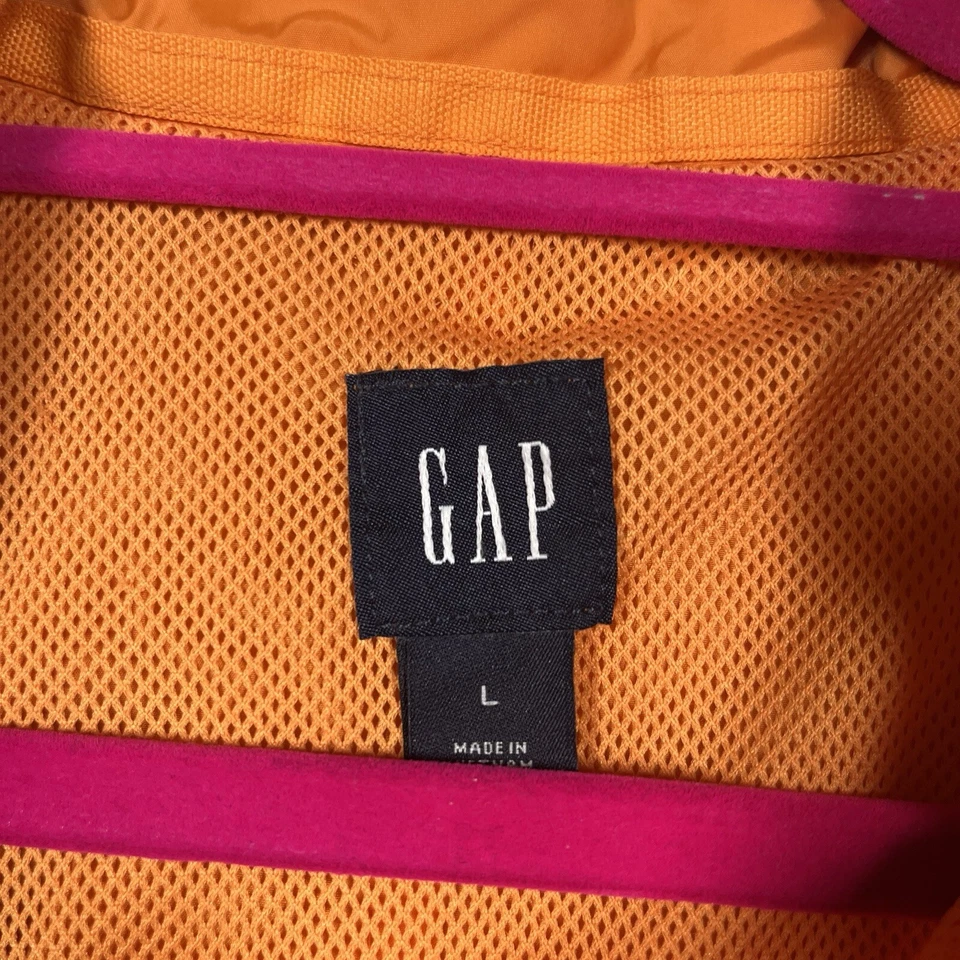 Женская нейлоновая ветровка 90-х Y2K Gap L оранжевая компактная дождевик Gorpcore - Изображение 2 из 4