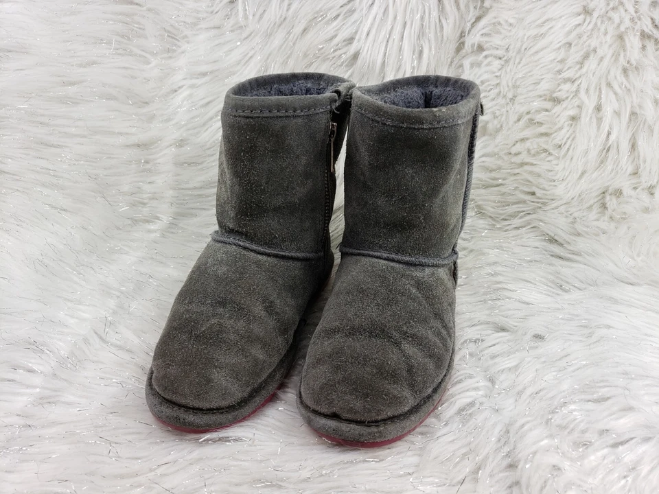 BEARPAW Emma Gris Gamuza Niño Botas Niños Talla US 11 Foto 3 de 4