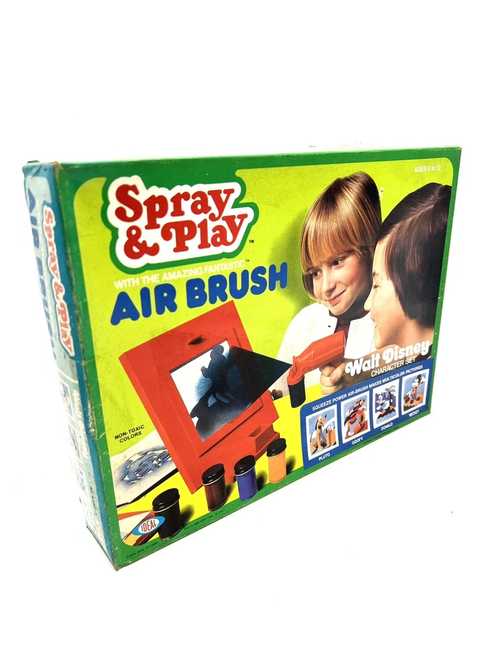 Ideal WALT DISNEY OFFICIAL Spray & Play Airbrush Set - 1976 New old Stock #MH - Image 2 of 3