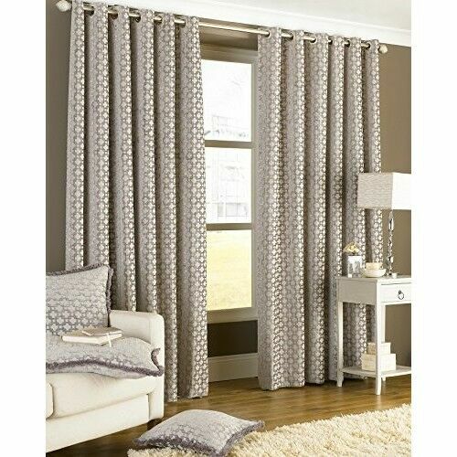Rideaux Plis Crayon Doublés Couleur Latte - Taille 66x54" - Tissu Chenille Lourd En Polyester