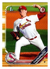 2019 BOWMAN DRAFT ZACK THOMPSON GOLD PARALLEL 1ST BOWMAN 4/50 CARDINALS BD-104