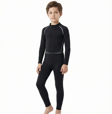 Kinder Thermo-Baselayer Kompressions-Unterwäsche Sportshirt Hose Unterlage