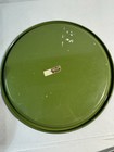 Vintage Fondue Pot 1970s Green White Daisy Wood Handle Lid Underplate — photo 9