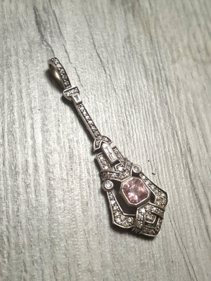 Vintage Sterling Silber Edelstein Anhänger