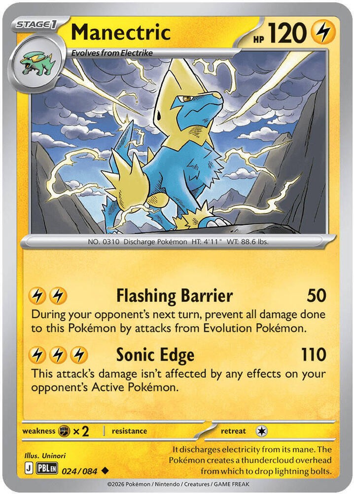 Manectric - 024/084 024/084 Uncommon ME05: Pitch Black NM