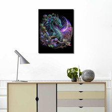 DIY Paint by Numbers, Red Dragon Adults' Paint-by-Number Kits on Canvas, Medi...