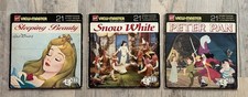 3x Viewmaster Memorabilia: Disney Peter Pan, Disney Sleeping Beauty, Snow White