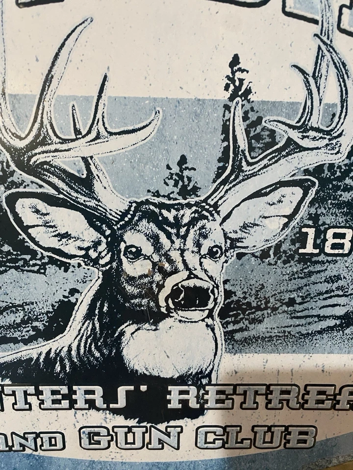 Deer Camp Vintage Metal Sign Hunting Cabin Wall Decor Rustic Lodge Cabin - Image 2 of 4