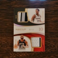 DeMar DeRozan Eric Gordon 2018-19 Panini Immaculate Dual Patch /10 SPURS ROCKETS