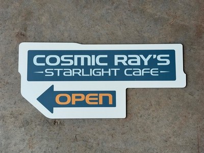 Walt Disney World Magic Kingdom Cosmic Rays Starlight Cafe sign prop