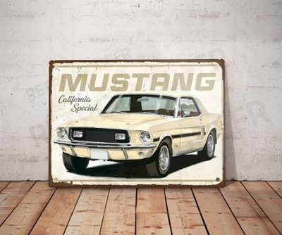 Vintage Blechschild Mustang California Special Schild Garage Dekoration Deko