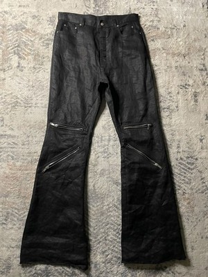 パンツ Rickowens bolan Hollywood jeans 25ss Rick Owens Mainline SS25 Hollywood Bolan zipper denim Jeans
