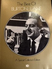 Best of Burton Lane Special Collectors Edition Piano Vocal Songbook Sheet Music
