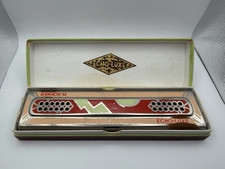 Vintage M. Hohner Echo-Luxe Art Deco C and G Harmonica