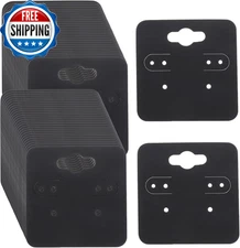 100 Pcs Earring Display Holder Cards 2 Inch Black Earring Hanging Cards Blank...