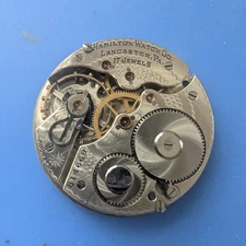 16 SIZE HAMILTON GRADE 974 17 JEWEL LEVER SET POCKET WATCH PARTS MODEL 1