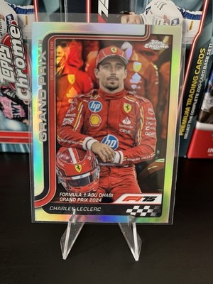 Topps Chrome F1 2025 Charles Leclerc Grand Prix Abu Dhabi Refractor Card