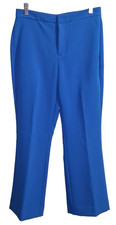 Nine West Womens Kick Flare High Rise Career Blue Dress Pants Size 6 NWOT