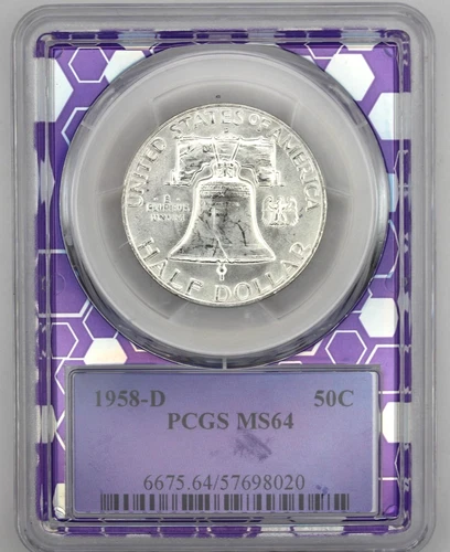 Photo of a 1956-P Franklin Half Dollar from an eBay listing that sold on Jul 21, 2026