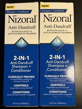 2 Pack Nizoral Anti-Dandruff 2-In-1 Shampoo  Conditioner 28oz Total, Exp 09/27