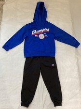 Champion Boys Hoodie Set Color Blue Black, Size 5/6