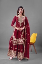 Party Wear sharara suit Indian Pakistani Salwar Kameez For Women Wedding 3pc set