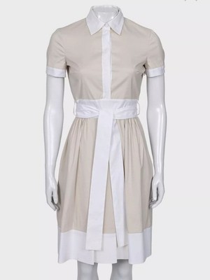 prada beige dress Mario Cavani Beige Plaid Dress Pants 31 main image 0