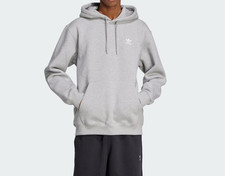 adidas Originals Herren Trefoil Essentials Comfy Loose Hoodie Grau