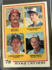 1978 Topps Rookie Catchers Bo Diaz Dale Murphy Lance Parrish Ernie Whitt #708