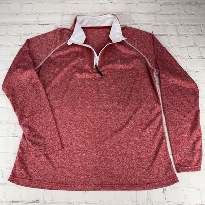 Little Donkey Andy Running Top 1/4 Zip Lightweight Reflective Pullover Womens XL
