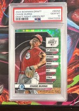 2024 Bowman Draft - Bowman Draft Night Chase Burns Green Refractor /99 PSA 10