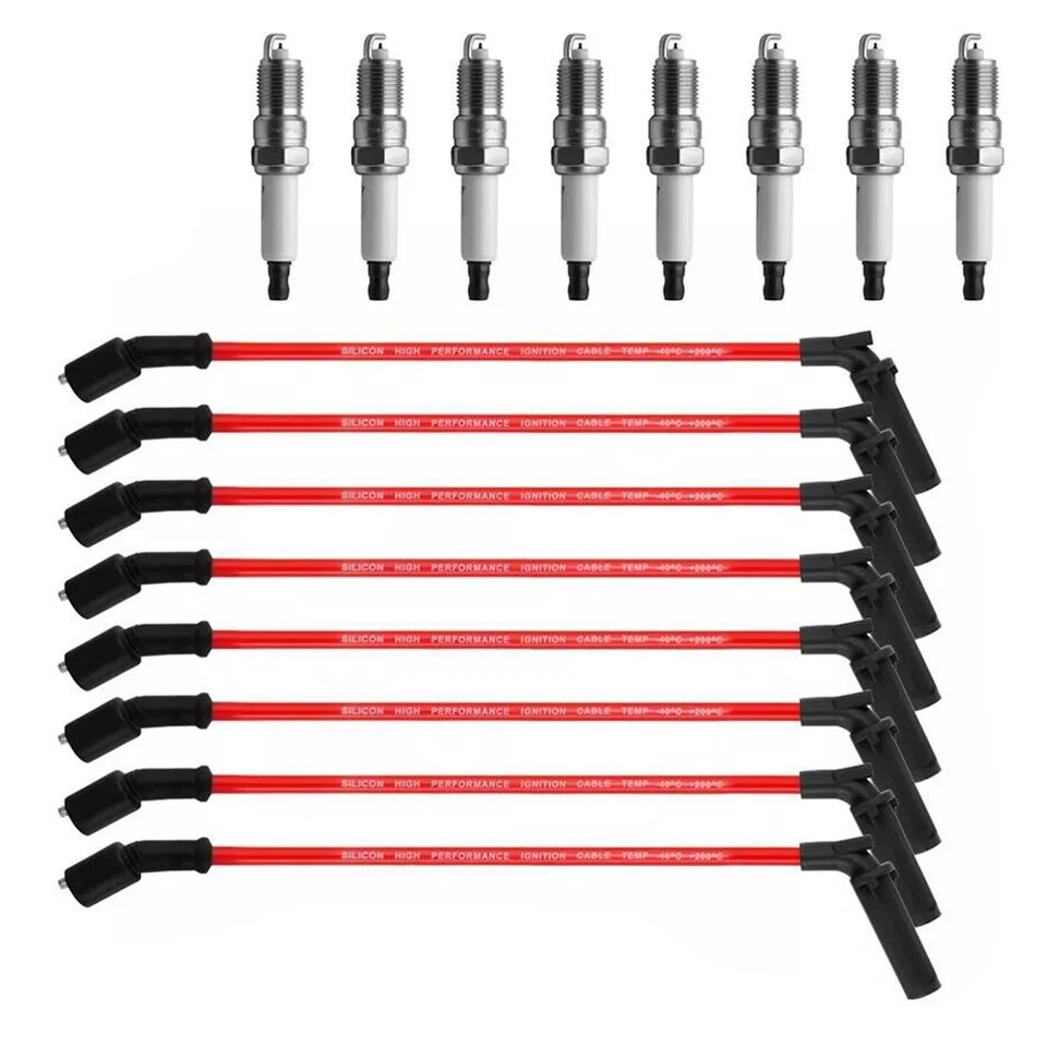 8 Set Spark Plug and Wireset For 2007-2008 GMC Yukon XL 1500 2500 5.3L 6.0L 6.2L - Изображение 2 из 4
