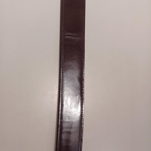 Auténtico cinturón de cuero Salvatore Ferragamo Gancini marrón marino reversible plateado para hombre - Imagen 5 de 5