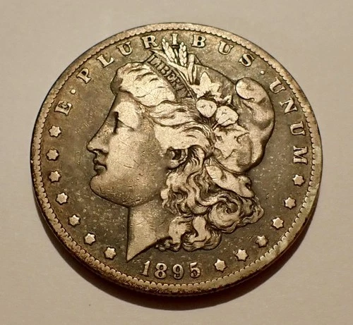 1895-O Morgan Silver Dollar,New Orleans Mint Issue Key Date, Nice Cameo Look, VF