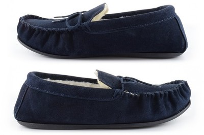 Herren Wildleder Hausschuhe Herren Mokassin Pantoffeln Größe 13 Größe 14 Slipper Wollmix warm