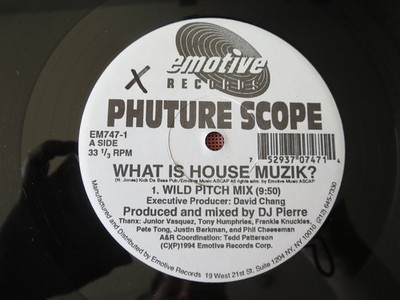 PHUTURE SCOPE   WHAT IS HOUSE MUZIK?/TOUCH ME RIGHT   12  Maxi Vinyl 1994  House