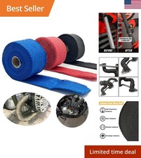 Exhaust Heat Wrap Fiberglass Tape 1.5m Car Motorcycle Pipe Header Insulation Exhaust Heat Wrap Fiberglass Tape 1.5m Car Motorcycle Pipe Header Insulation