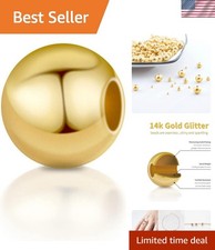 400pcs 3mm 14K Gold Plated Smooth Spacer Beads, Long-Lasting Seamless Ball Be...