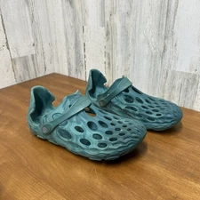 Merrell Hydro Moc Teal Green Webbed Clog Water Shoe Sandals Slip On M 8.5 W 10