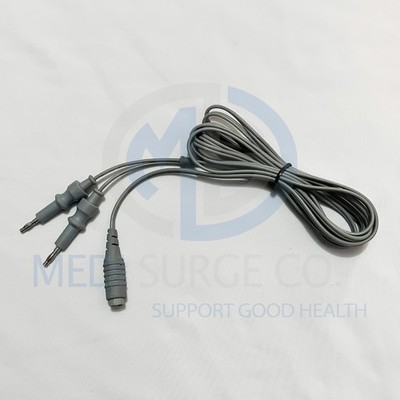European Valley lab Bipolar Silicone Cable with 2-Pin banana connectors Reusable