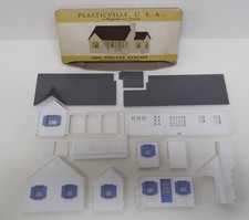 Vintage 1950's Plasticville O Scale New England Rancher Complete in Original Box