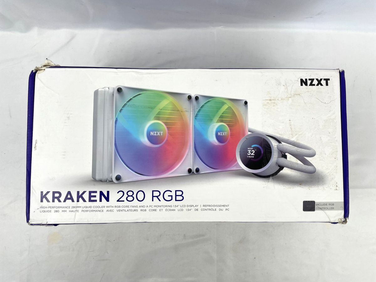NZXT Kraken Elite 280 RGB 2x140mm AiO Liquid CPU Cooler - Matte