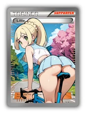 Lillie Trading Card - Sexy Anime Waifu Custom Trainer