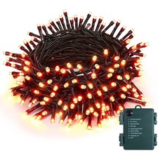 Halloween Purple Orange LED String Lights 5/10M Outdoor Waterproof Fairy Lights